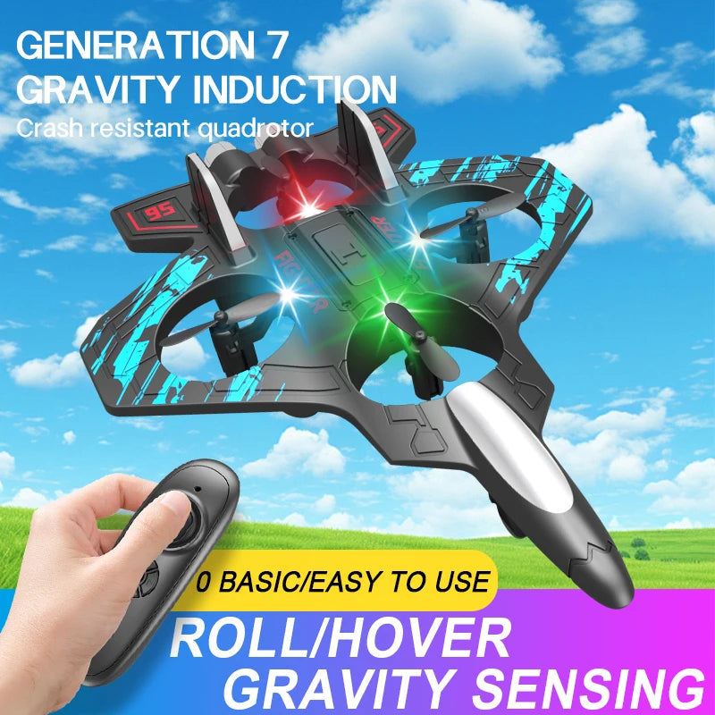 4DRC V32 Foam Remote Control Airplanes RC Planes for Kids Adults 8-16, RC Airplane Fighter Jet with Light, 360° Flip Fighter Jet Toys, Stunt Roll, Airplane Toy Gifts for Kids Boys